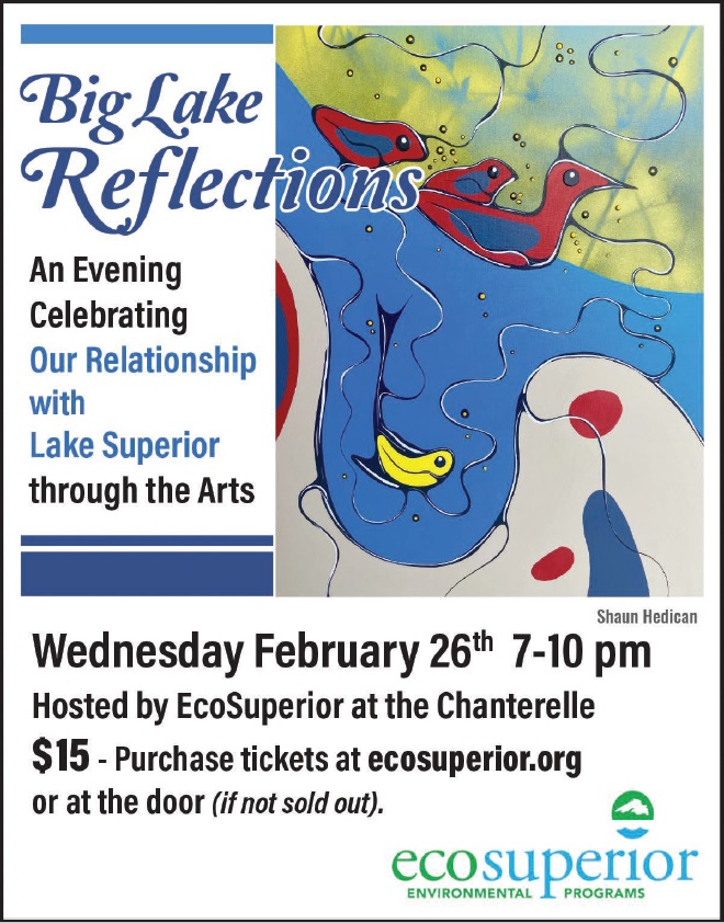 Event Poster for Big Lake Reflections including date, time, and location