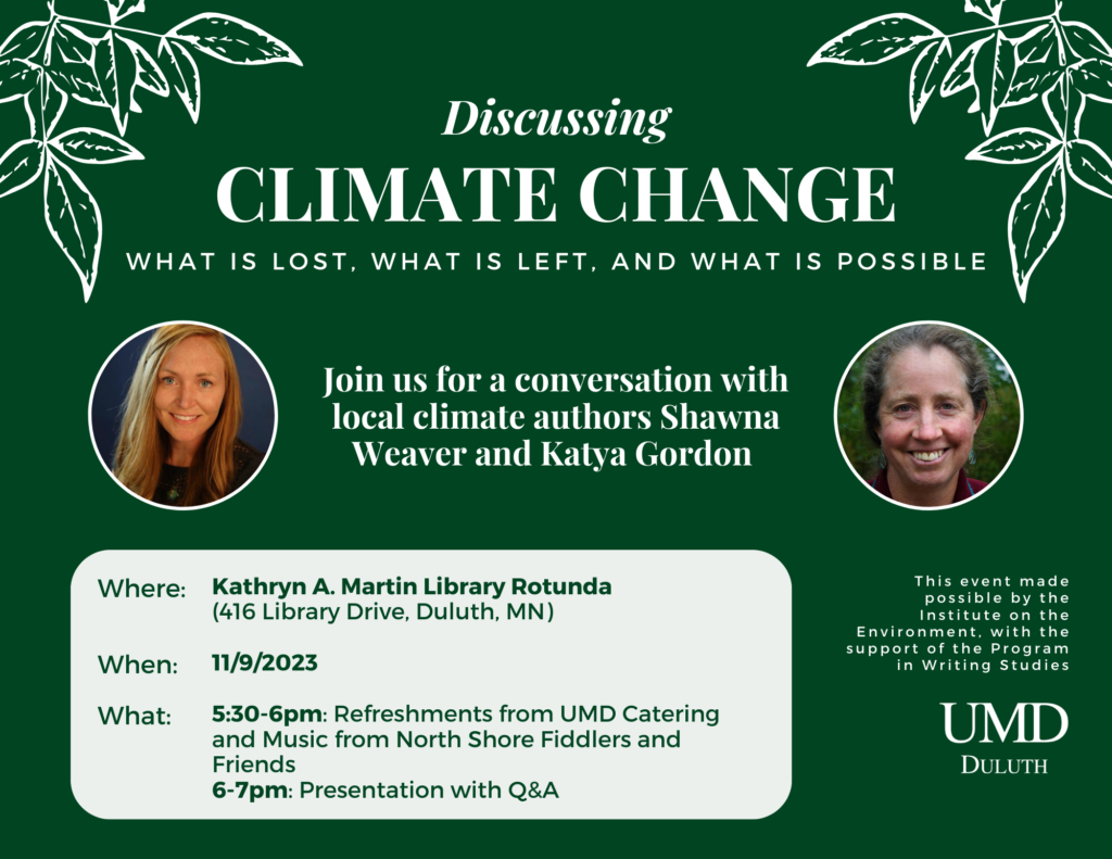 Event poster for Climate Change and Grief