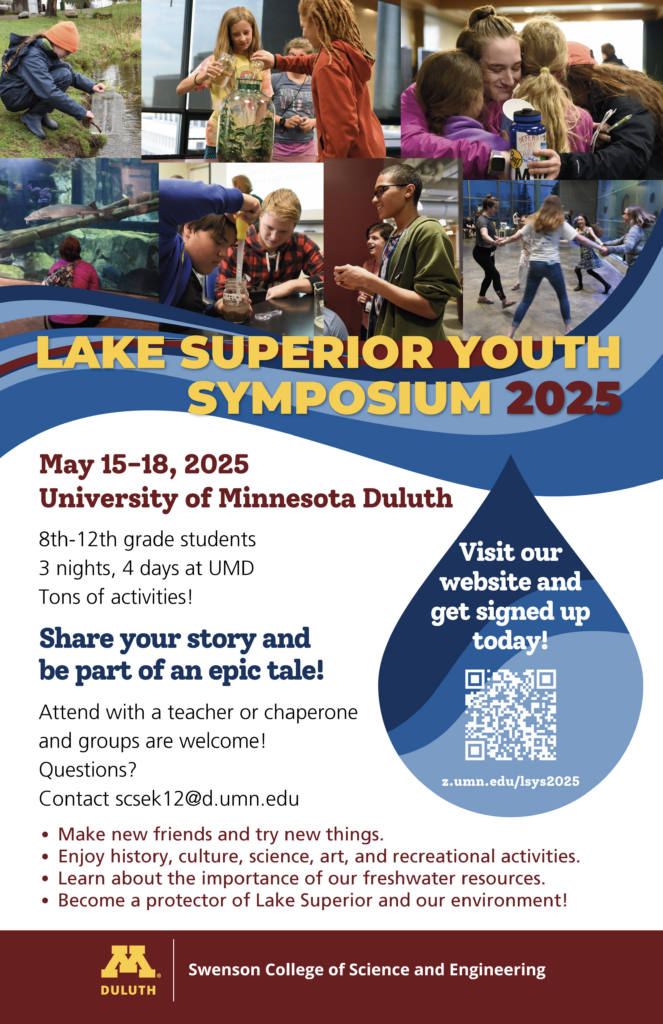 Poster for 2025 Lake Superior Youth Symposium